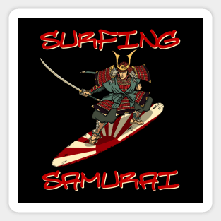 Surfing samurai Sticker